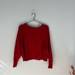 Zara red sweater w/ zipper back